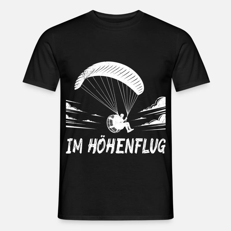 Paramotor Flight FLYING FUNNY - Men's T-Shirt - black
