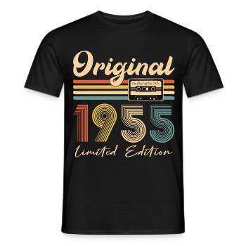 Original 1955 - Männer T-Shirt - Schwarz - Vorne - AI Model Male 178 light (178cm)