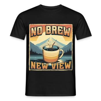 Kaffeeentzug Ex-Kaffeetrinker No Brew New View - Männer T-Shirt - Schwarz - Vorne - AI Model Male 178 light (178cm)