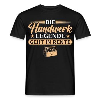Kollege Abschied - Handwerker in Rente - Männer T-Shirt - Schwarz - Vorne - AI Model Male 178 light (178cm)