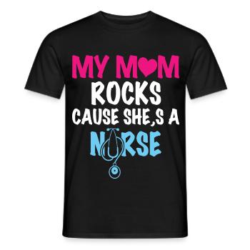 Maman infirmière - T-shirt homme - noir - Devant - AI Model Male 178 light (178cm)