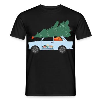Weihnachten zu Hause (Trabi-Edition) - Männer T-Shirt - Schwarz - Vorne - AI Model Male 178 light (178cm)