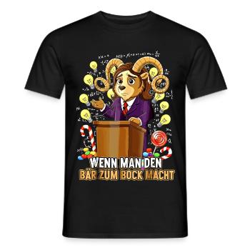 Quand tu fais de l’ours un jeu de mots sur le coup de mots - T-shirt homme - noir - Devant - AI Model Male 178 light (178cm)