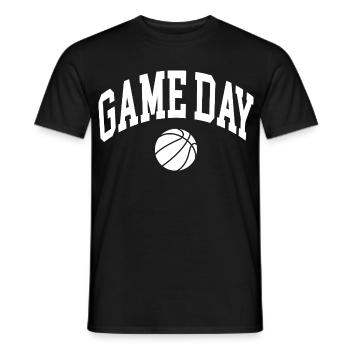 Game Day Basketball Fan - Men's T-Shirt - black - Front - AI Model Male 178 light (178cm)