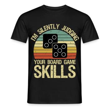 I'm Silently Judging Your Board Game Skills - Männer T-Shirt - Schwarz - Vorne - AI Model Male 178 light (178cm)