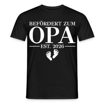 Befördert zum Opa 2026 - Babyparty - Männer T-Shirt - Schwarz - Vorne - AI Model Male 178 light (178cm)