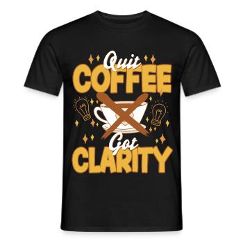 Kaffeeentzug Koffeinfrei Ex-Kaffeetrinker - Männer T-Shirt - Schwarz - Vorne - AI Model Male 178 light (178cm)