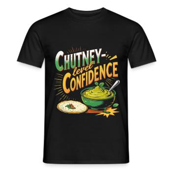Tamil Tamilisch Sri Lanka Chutney Level Confidence - Männer T-Shirt - Schwarz - Vorne - AI Model Male 178 light (178cm)