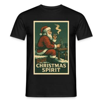 christmas spirit - Men's T-Shirt - black - Front - AI Model Male 178 light (178cm)