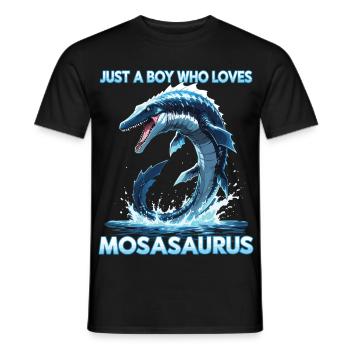 Anime Just A Boy Who Love Mosasaurus - T-shirt homme - noir - Devant - AI Model Male 178 light (178cm)