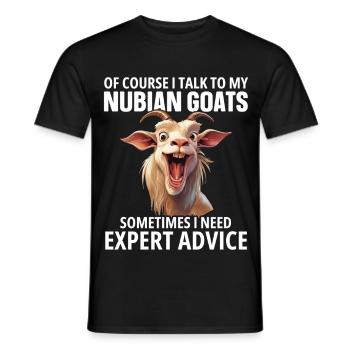 Chèvre nubienne Peluche, Papa, peluche Nubienne. - T-shirt homme - noir - Devant - AI Model Male 178 light (178cm)