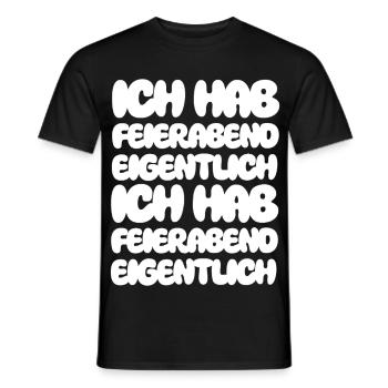 Ich hab Feierabend eigentlich Ich hab Feierabend - Männer T-Shirt - Schwarz - Vorne - AI Model Male 178 light (178cm)