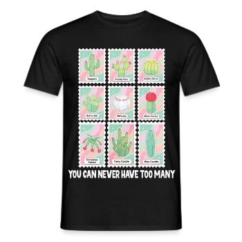 Witzige Sukkulenten-Kaktus-Sammler - Männer T-Shirt - Schwarz - Vorne - AI Model Male 178 light (178cm)