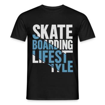Skateboarding Lifestyle Retro Typo Design - Männer T-Shirt - Schwarz - Vorne - AI Model Male 178 light (178cm)