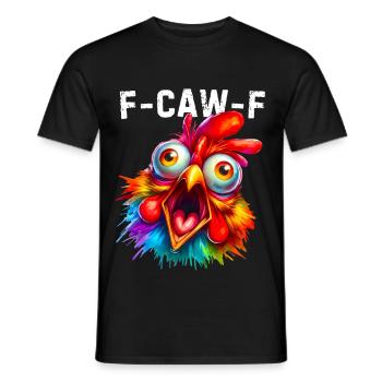 F-Caw-F Humour drôle de poulet - T-shirt homme - noir - Devant - AI Model Male 178 light (178cm)