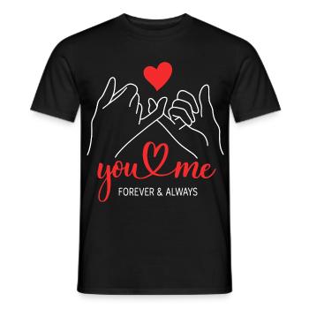 Toi et Moi Pour Toujours Éternellement Amour Duo - T-shirt homme - noir - Devant - AI Model Male 178 light (178cm)