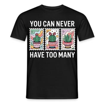 Witzige Sukkulenten-Kaktus-Sammler - Männer T-Shirt - Schwarz - Vorne - AI Model Male 178 light (178cm)