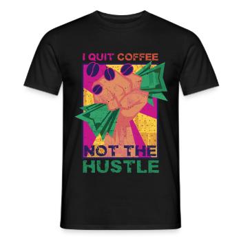 Kaffeeentzug Koffeinfrei Ex-Kaffeetrinker - Männer T-Shirt - Schwarz - Vorne - AI Model Male 178 light (178cm)