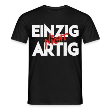 Einzig Nicht Artig Wortspiel - Männer T-Shirt - Schwarz - Vorne - AI Model Male 178 light (178cm)