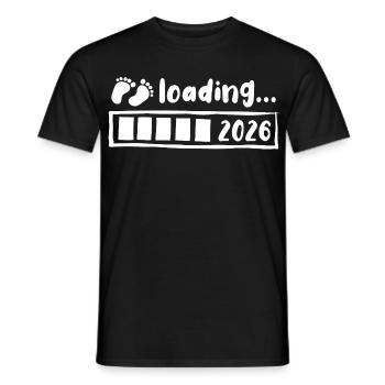 Baby 2026 loading - Schwangerschaft - Geschenk - Männer T-Shirt - Schwarz - Vorne - AI Model Male 178 light (178cm)