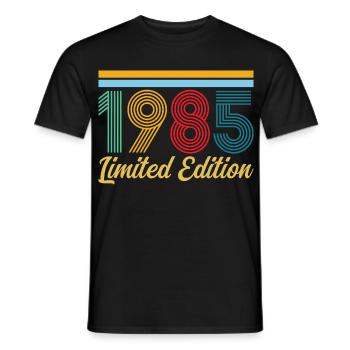 Anniversaire 1985 Né en 1985 Vintage Rétro Cadeau - T-shirt homme - noir - Devant - AI Model Male 178 light (178cm)