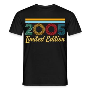 2005 Geburtstag Born In 2005 Vintage-Retro-Geschenk - Männer T-Shirt - Schwarz - Vorne - AI Model Male 178 light (178cm)