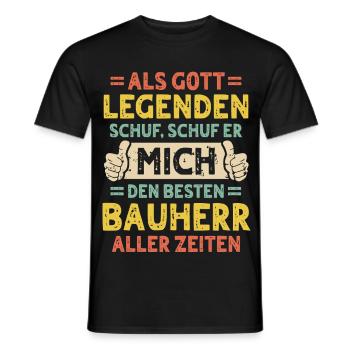 Bauherr - Männer T-Shirt - Schwarz - Vorne - AI Model Male 178 light (178cm)