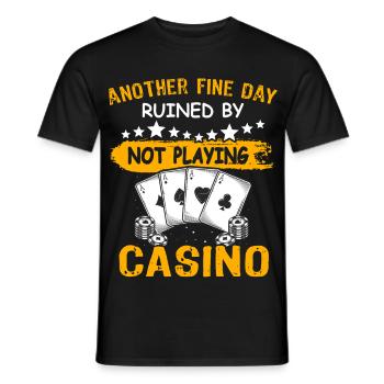 Casino Casinospiel - Männer T-Shirt - Schwarz - Vorne - AI Model Male 178 light (178cm)