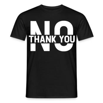 Non merci - T-shirt homme - noir - Devant - AI Model Male 178 light (178cm)