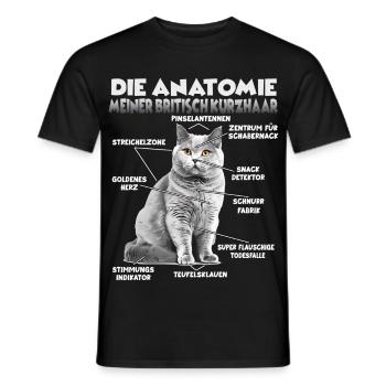 Britisch Kurzhaar Geschenk Katzenbesitzer Geschenk - Männer T-Shirt - Schwarz - Vorne - AI Model Male 178 light (178cm)