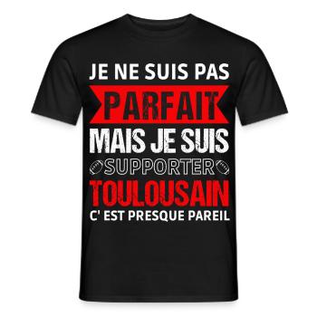 Toulouse-Unterstützer Rugby-Geschenk Toulouse - Männer T-Shirt - Schwarz - Vorne - AI Model Male 178 light (178cm)