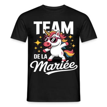 Bridal Team Humor Bachelorette Party Unicorn Gift - Men's T-Shirt - black - Front - AI Model Male 178 light (178cm)