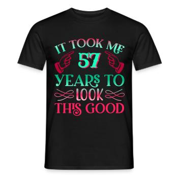 It took 57 years to look so good - Men's T-Shirt - black - Front - AI Model Male 178 light (178cm)