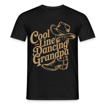 Grand-père de la danse en ligne cool - T-shirt homme - noir - Devant - AI Model Male 178 light (178cm)