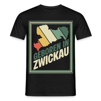 Geboren in Zwickau - Männer T-Shirt - Schwarz - Vorne - AI Model Male 178 light (178cm)