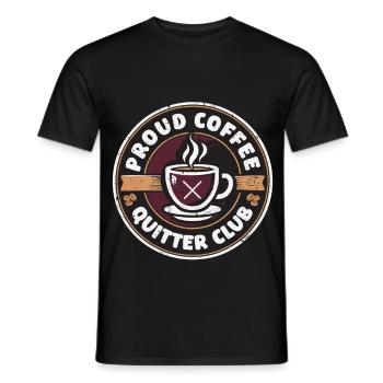 Kaffeeentzug Koffeinfrei Ex-Kaffeetrinker - Männer T-Shirt - Schwarz - Vorne - AI Model Male 178 light (178cm)