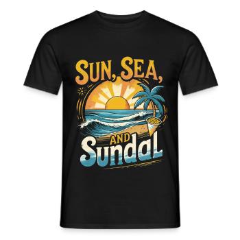 Tamil Tamilisch Sri Lanka Sun Sea And Sundal - Männer T-Shirt - Schwarz - Vorne - AI Model Male 178 light (178cm)