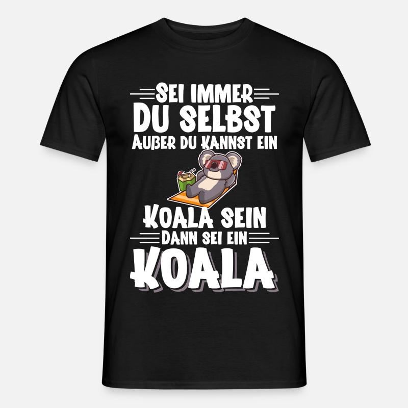 Koala - Männer T-Shirt - Schwarz