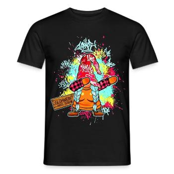Mulled Wine Queen Gnome Dab Women Christmas Market - Men's T-Shirt - black - Front - AI Model Male 178 light (178cm)