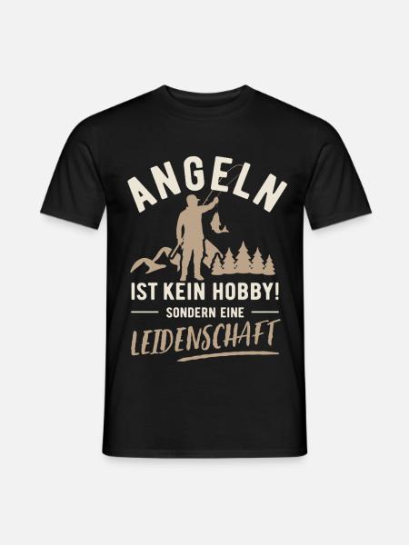 Angeln | Kein Hobby sondern Leidenschaft - Männer T-Shirt - Schwarz
