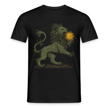 Grüner Löwe - Männer T-Shirt - Schwarz - Vorne - AI Model Male 178 light (178cm)