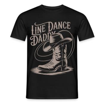 Papa de la danse en ligne - T-shirt homme - noir - Devant - AI Model Male 178 light (178cm)