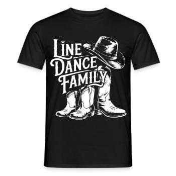 Line Dance Family Boots - Men's T-Shirt - black - Front - AI Model Male 178 light (178cm)