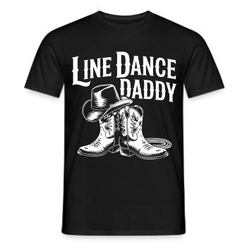 Line Dance Daddy Western Boots - Männer T-Shirt - Schwarz - Vorne - AI Model Male 178 light (178cm)