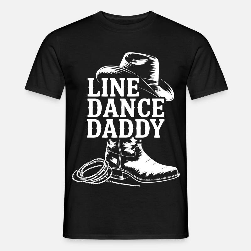 Cowboy Line Dance Daddy Motiv - Männer T-Shirt - Schwarz