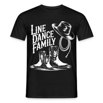 Bottes de cowboy familiales en ligne - T-shirt homme - noir - Devant - AI Model Male 178 light (178cm)