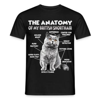 Motifs de chats mignons Femmes Chats Femmes Britanniques - T-shirt homme - noir - Devant - AI Model Male 178 light (178cm)