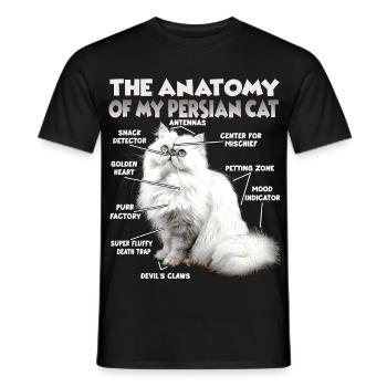 Persian Cats Gift for Cat Lover - Men's T-Shirt - black - Front - AI Model Male 178 light (178cm)