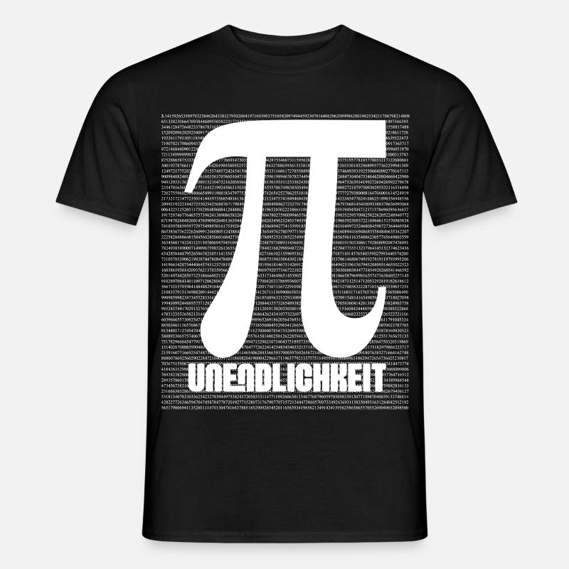 Pi Symbol Pattern Nerd - Men's T-Shirt - black