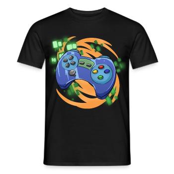 Spelare Spel - T-shirt herr - svart - Fram - AI Model Male 178 light (178cm)
